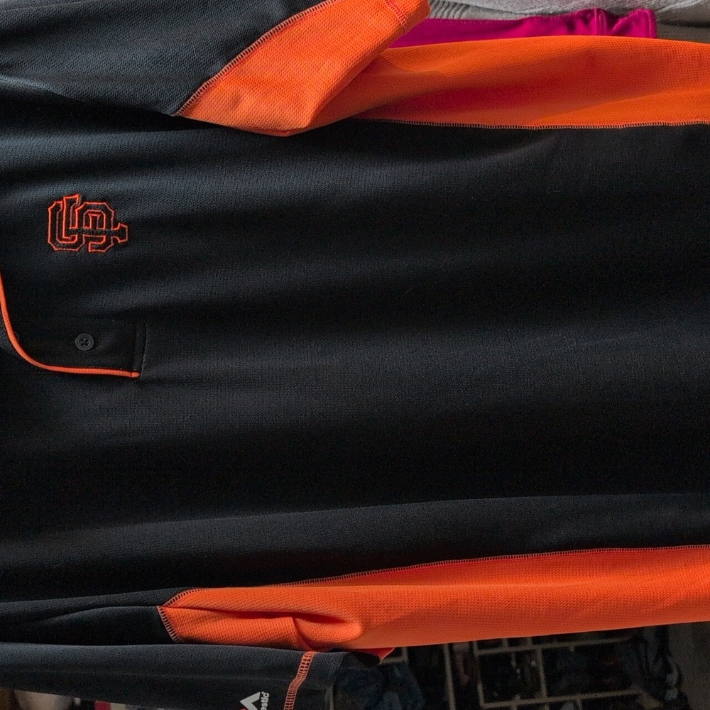 Majestic Black and Orange Polo